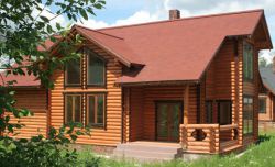 Коттедж из оцилиндрованного бревна КБР-15 (12,75x14,90 м) Коттедж из оцилиндрованного бревна КБР-15 (12,75x14,90 м)