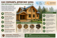 Совет: как сохранить древесину дома при перепадах температуры Совет: как сохранить древесину дома при перепадах температуры