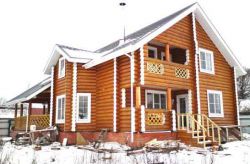 Дом из оцилиндрованного бревна ОБ-220 (13,60x11,80 м) Дом из оцилиндрованного бревна ОБ-220 (13,60x11,80 м)