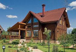 Дом из оцилиндрованного бревна ОБ-265 (13,50x18,50 м) Дом из оцилиндрованного бревна ОБ-265 (13,50x18,50 м)